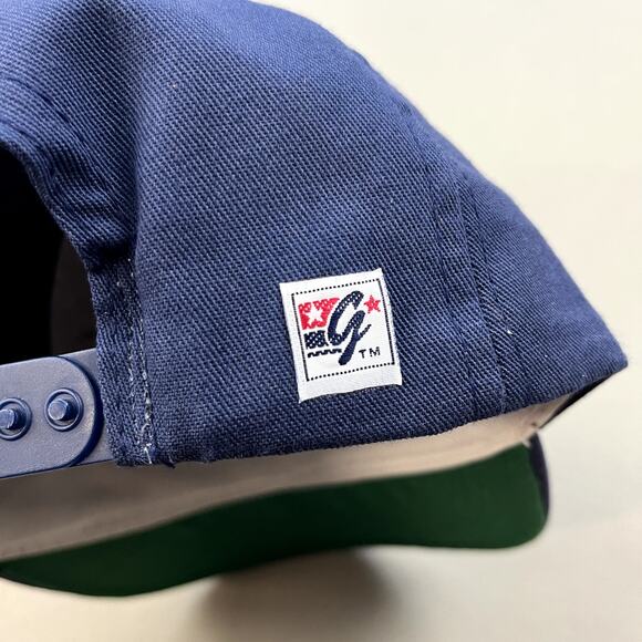 Vintage Dickinson State University Hat Cap Snapback Navy Blue The Game Glue Tag - Picture 5 of 8